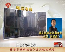  张智勇律师接受江苏卫视台电话采访