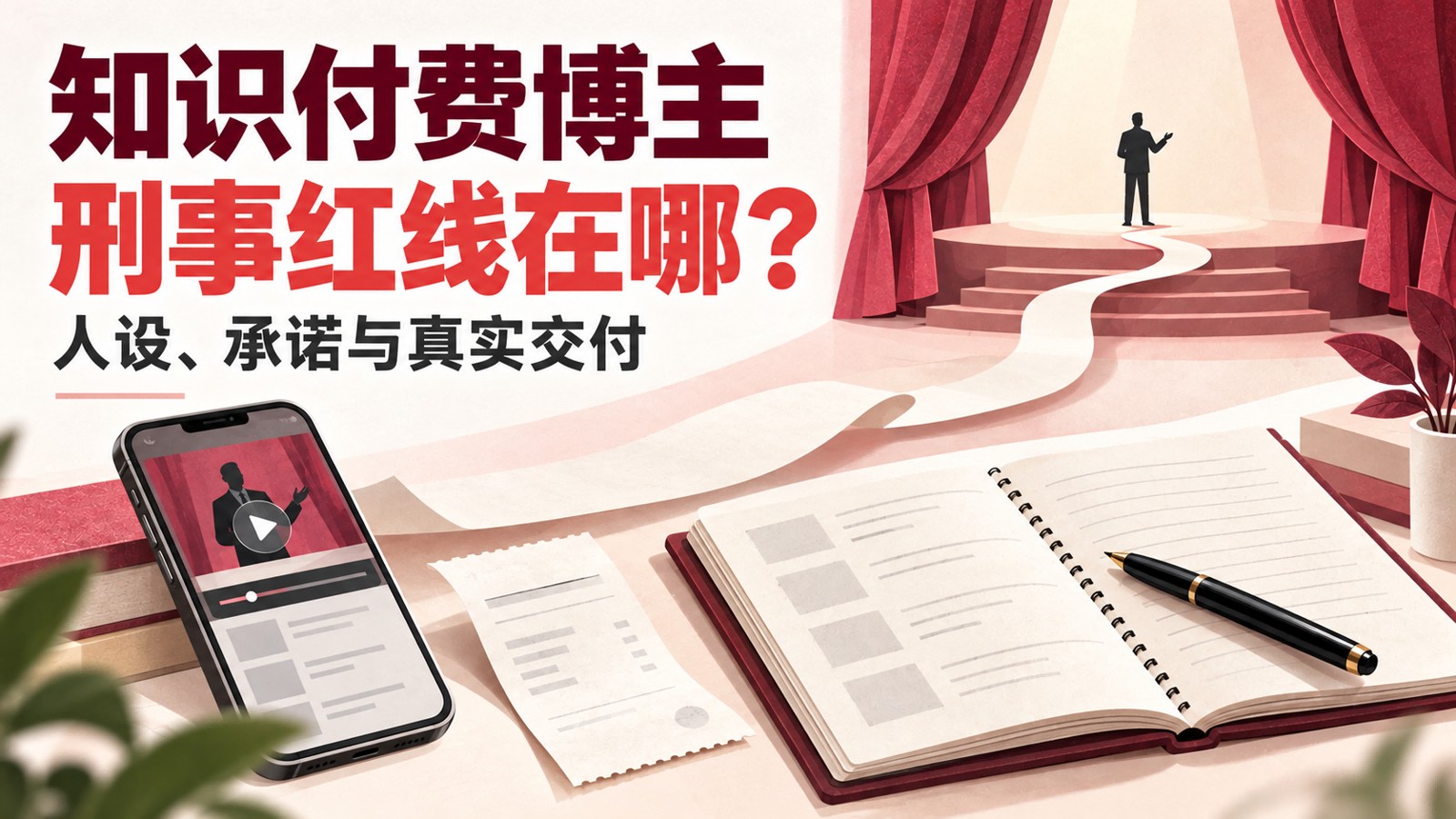 知识付费刑事风险主题示意图