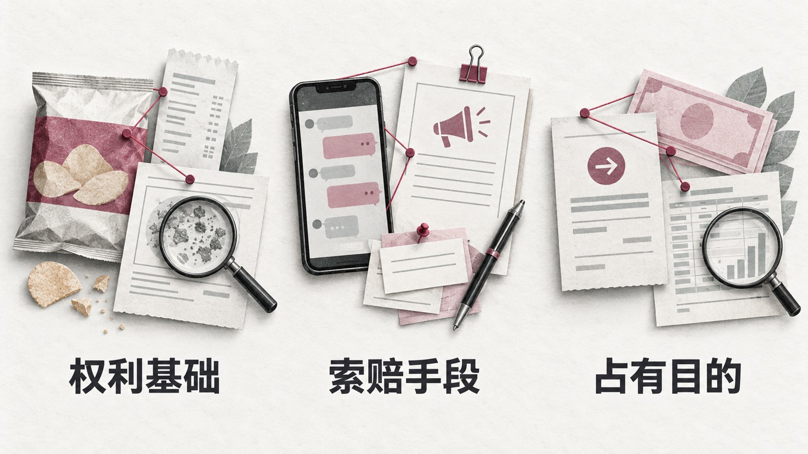 权利基础、索赔手段与占有目的示意图