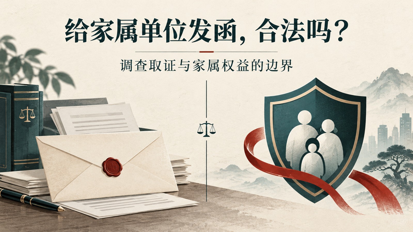 调查取证与家属权益主题示意图